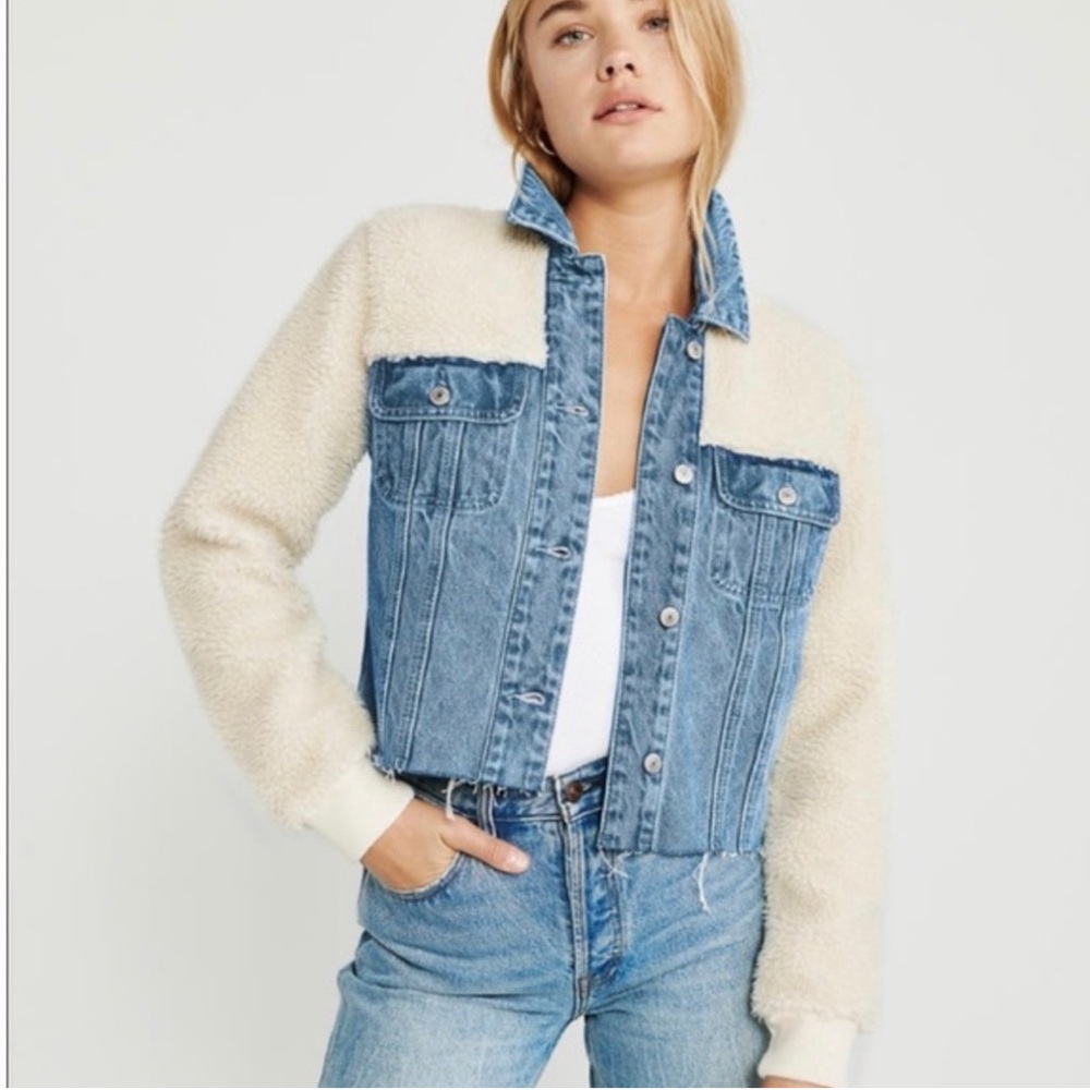 Abercrombie And Fitch Denim And Wool Jacket - image 1